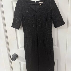 Banana Republic Black Sequin Midi Dress